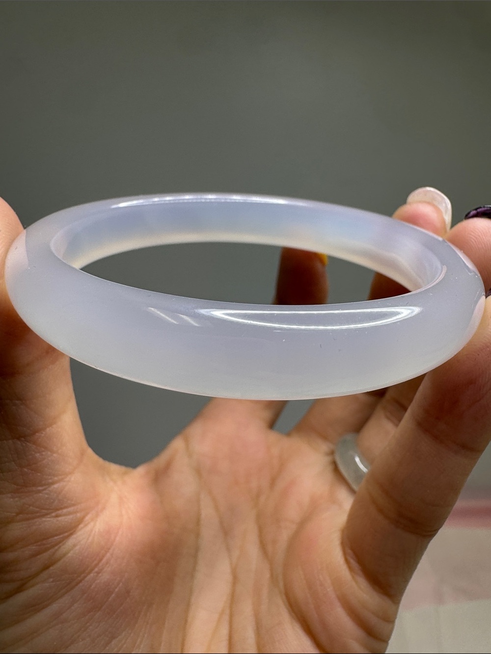 Classic White Translucent Bangle Bracelet - Women Jewelry Agate VIP